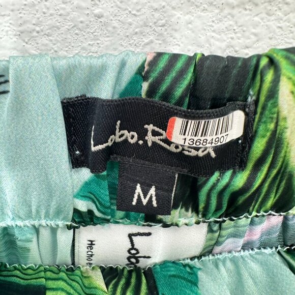 Lobo Rosa Green Floral Amazonas Jungle Print Pajama Pant Women's Size Medium - Picture 6 of 9